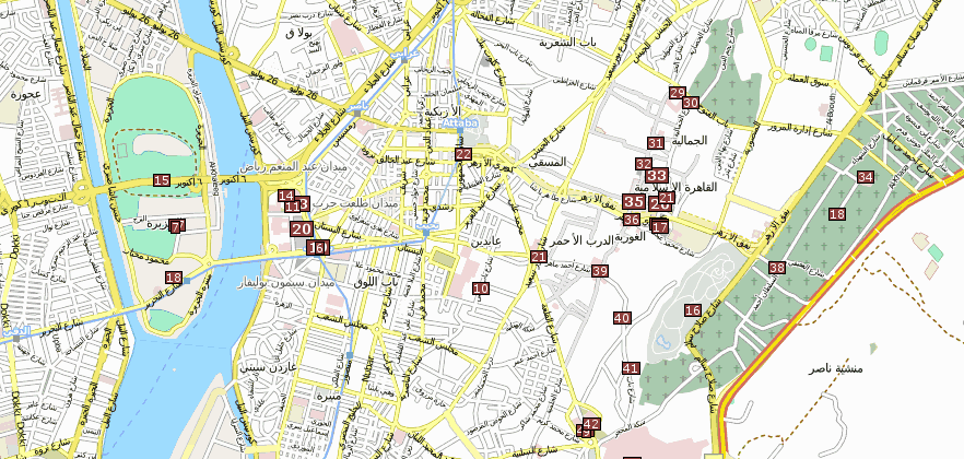 Kairo Reiseführer und Sehenswürdigkeiten von Kairo direkt im Stadtplan